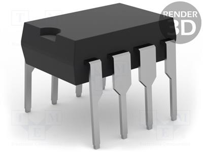 Microcontrollore AVR  EEPROM 64B  SRAM 64B  Flash 1kB  DIP8