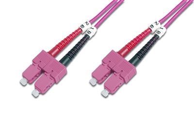 Digitus DK-2522-10-4 cavo a fibre ottiche 10 m SC OM4 Nero, Rosa, Rosso
