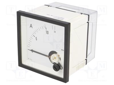 Amperometro  analogico  sul pannello  I AC 0÷10A,20A  True RMS