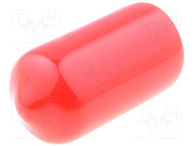 Cap  Body  red  diam.int 10mm  Mat  soft PVC  L 20mm  Wall thick 1.2mm