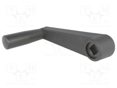 Crank  polyamide  black  Boss material  steel  Holder length 80mm