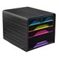 Cassettiera 5 cassetti misti nero/multicolore 7-213 Smoove Cep