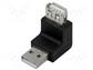 Riduttore USB 2.0 USB A spina USB A presa (angolare)