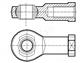Testa articolata  12mm  M12  1,75  destra a girare,esterno