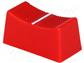Pomello slitta  Colore rosso  23x11x11mm  Mat plastica