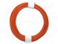 Conduttore  filo cordato  Cu  0,14mm2  arancione  PVC  60V  10m