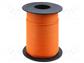Conduttore  filo cordato  Cu  0,14mm2  arancione  PVC  60V  100m