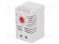 Sensore: termostato Contatti: NC 10A 250VAC IP20 Montaggio: DIN