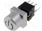 Switch  keypad  Positions 2  DPDT  0.1A/30VDC  silver  Illumin  LED