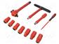 Kit: insulated socket wrenches Pcs:11