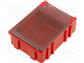 Contenitore ESD 41x37x15mm Mat: Liastat (dispersivo) rosso