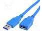 Cavo  USB 3.0  USB A presa,USB A spina  nichelato  2m  blu